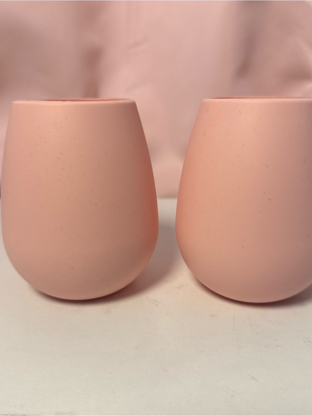 Odeme Blush Pink Silicone Stemless Tumblers - Set of 2